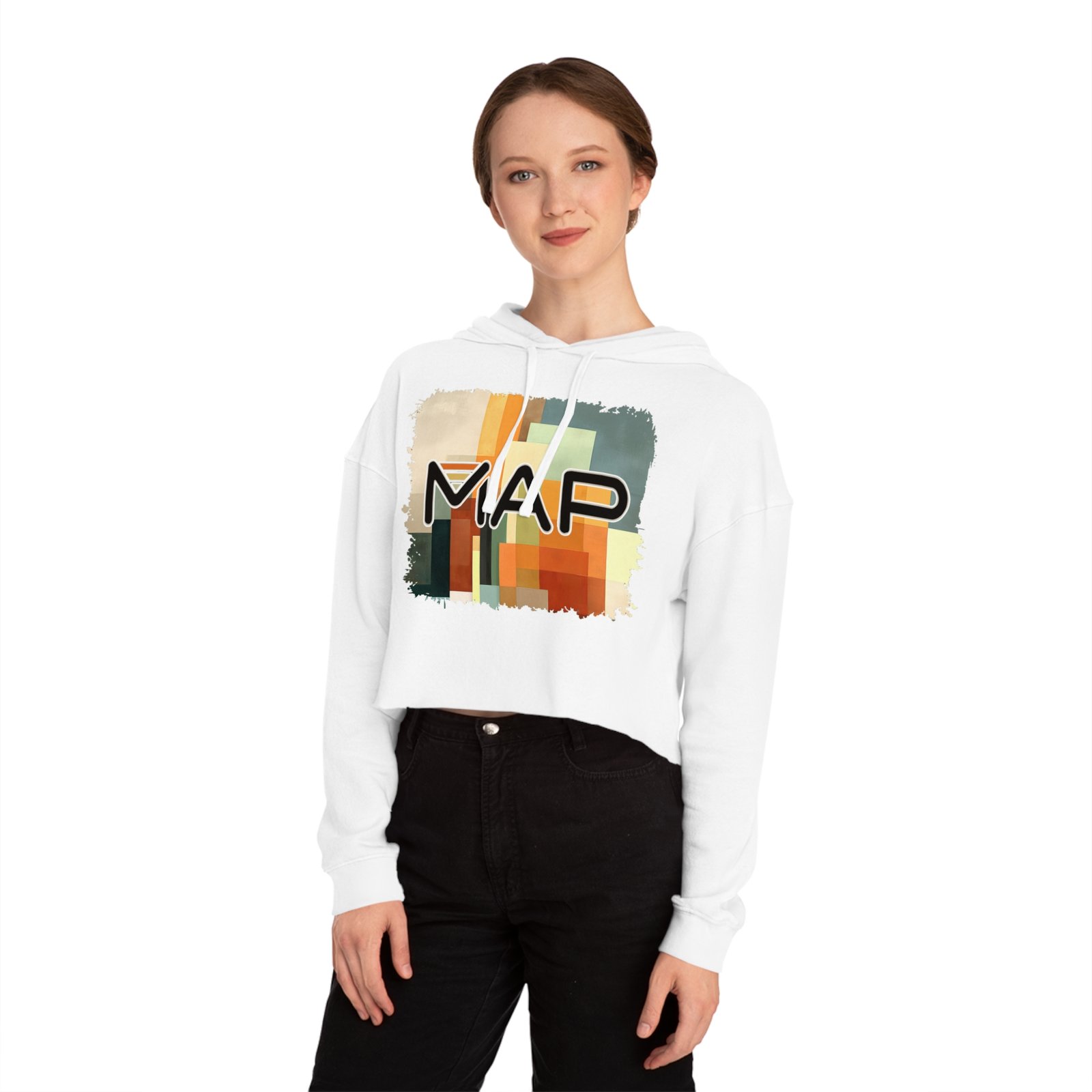 Women’s Cropped Hooded Sweatshirt - Image 3