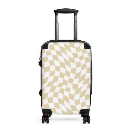 Stylish Suitcase with Unique Wavy Design | Travel Bag | Functional Luggage | Gift for Travelers | Cute Carry-On for Holidays