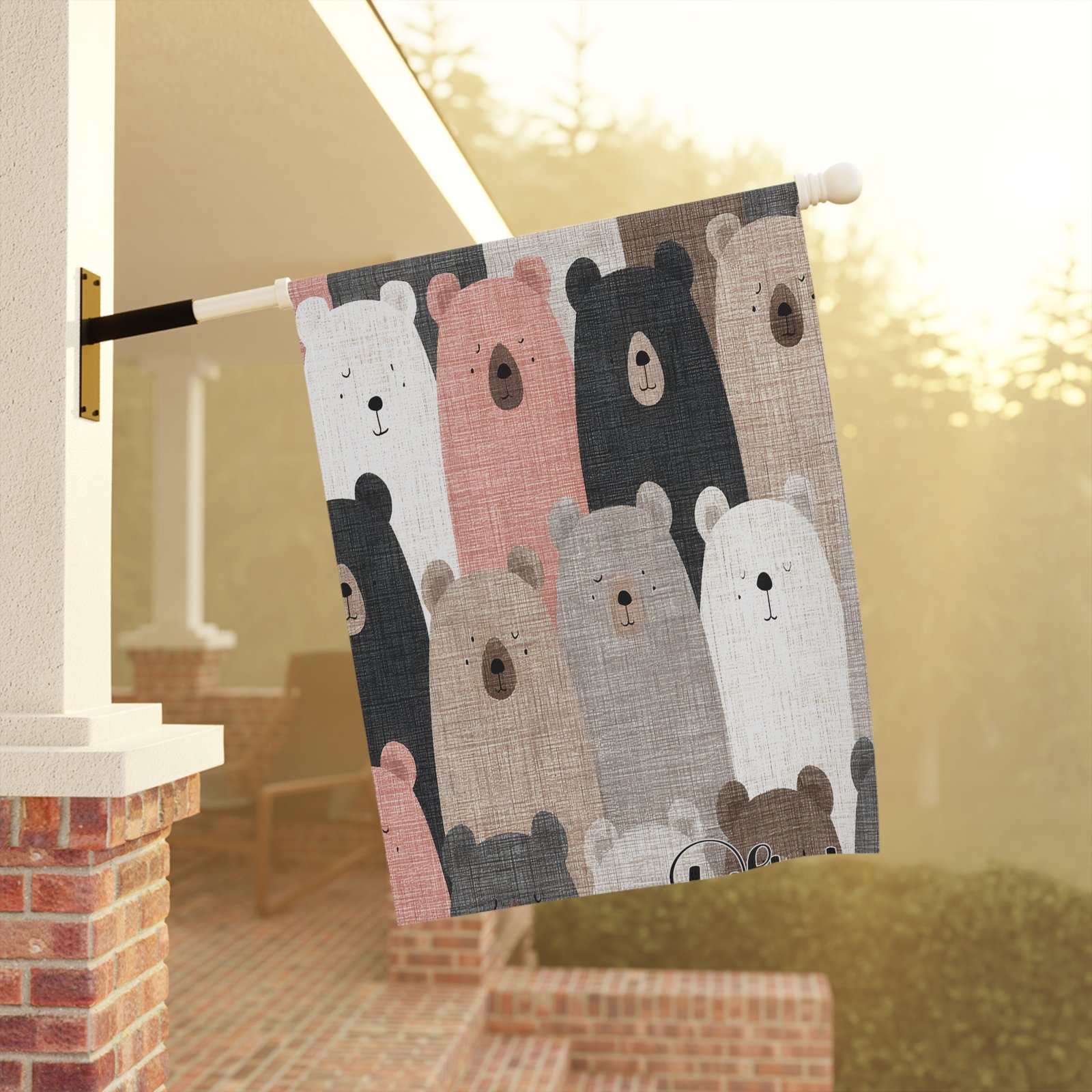 Cozy Bear Garden Banner, Cute House Decor, Outdoor Sign, Welcoming Flag, Animal Decor for Home, Gift for Nature Lovers, Seasonal Decoration - Image 8