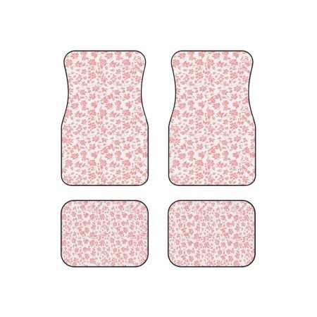 Floral Car Mats (Set of 4) - Stylish, Durable, Decorative Vehicle Floor Mats for Home and Travel, Gifts, Spring Decor, car accessories