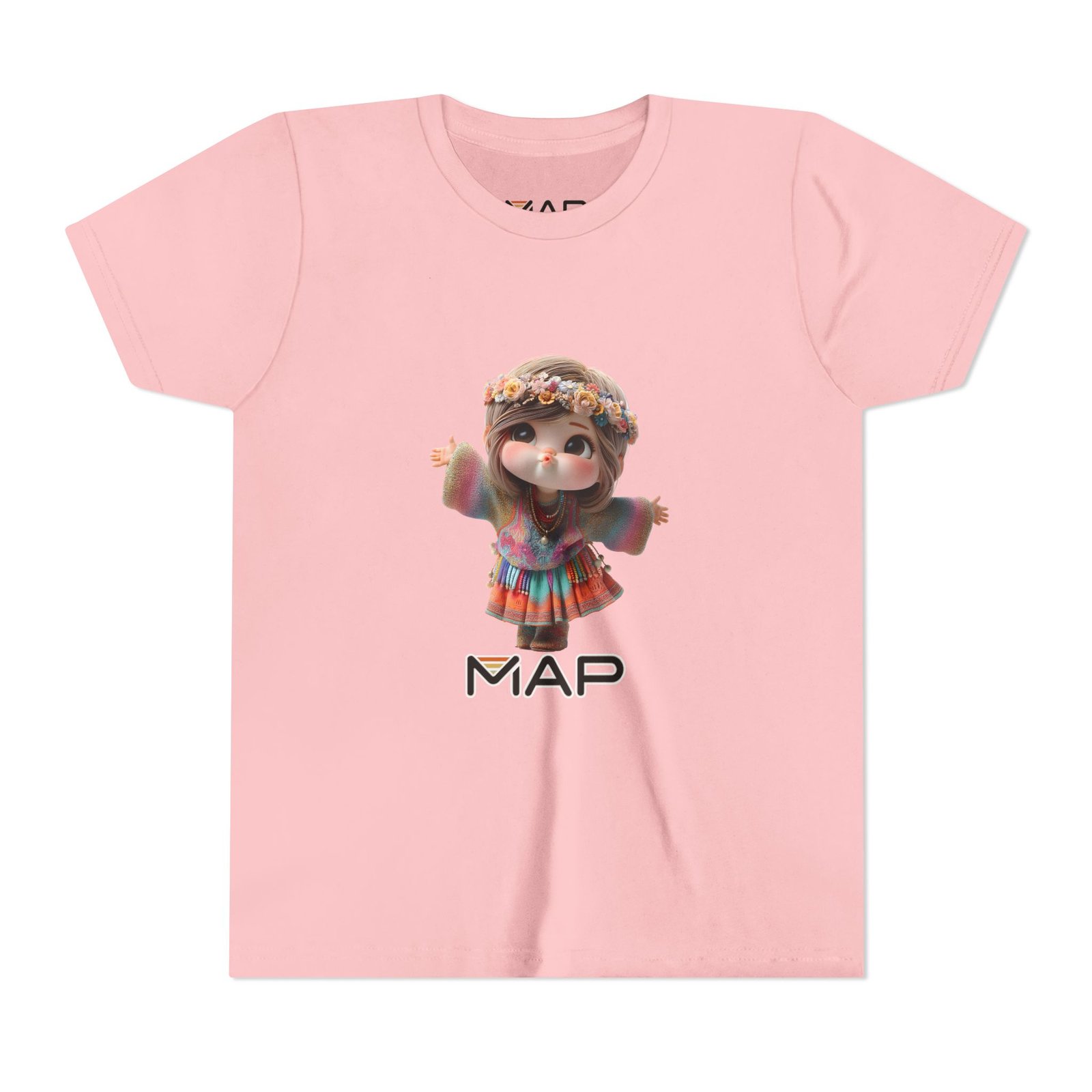 Youth Short Sleeve Tee with 'MAP' Graphic, Fun Kids Tee, Gift for Birthdays, Summer Wear, Festival Outfit, Playful Shirt - Image 57