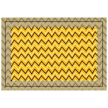Chic Quilted Placemat for Dining Table, Modern Decor, Yellow Chevron Table Setting, Housewarming Gift, Kitchen Accessory