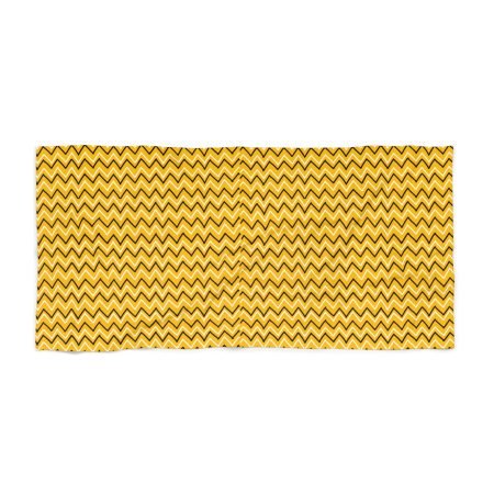 Stylish Zigzag Beach Towel | Summer Essential for Poolside, Picnics, Travel, and Gifts | Vibrant Yellow Design