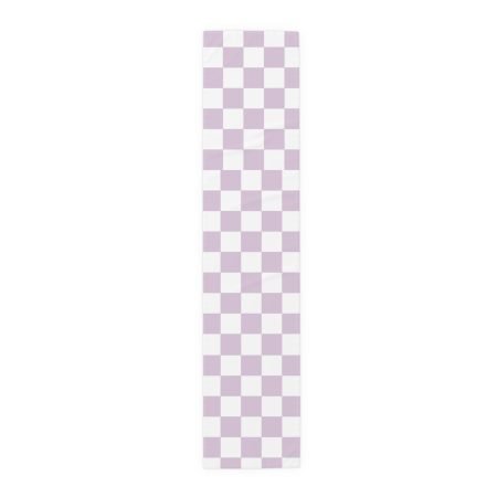 Chic Purple Checkered Table Runner | Dining Decor, Wedding Centerpiece, Farmhouse Style, Party Table, Holiday Table Setting