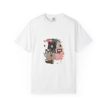 Bear Map Unisex T-shirt, Nature Lover Tee, Outdoor Adventure Shirt, Casual Gift, Animal Graphic Tee