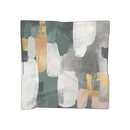 Chic Abstract Poly Scarf - Stylish Fashion Accessory for Every Occasion, Perfect Gift for Her, Trendy Statement Scarf, Lightweight Neck Wrap