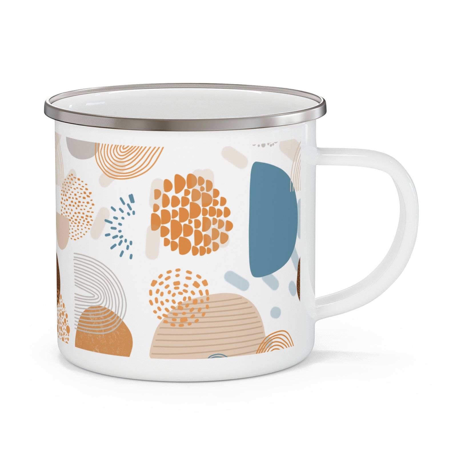 Modern Boho Enamel Camping Mug, Outdoor Mug, Adventure Coffee Cup, Campfire Mug, Unique Gift for Hikers, Nature Lovers - Image 2