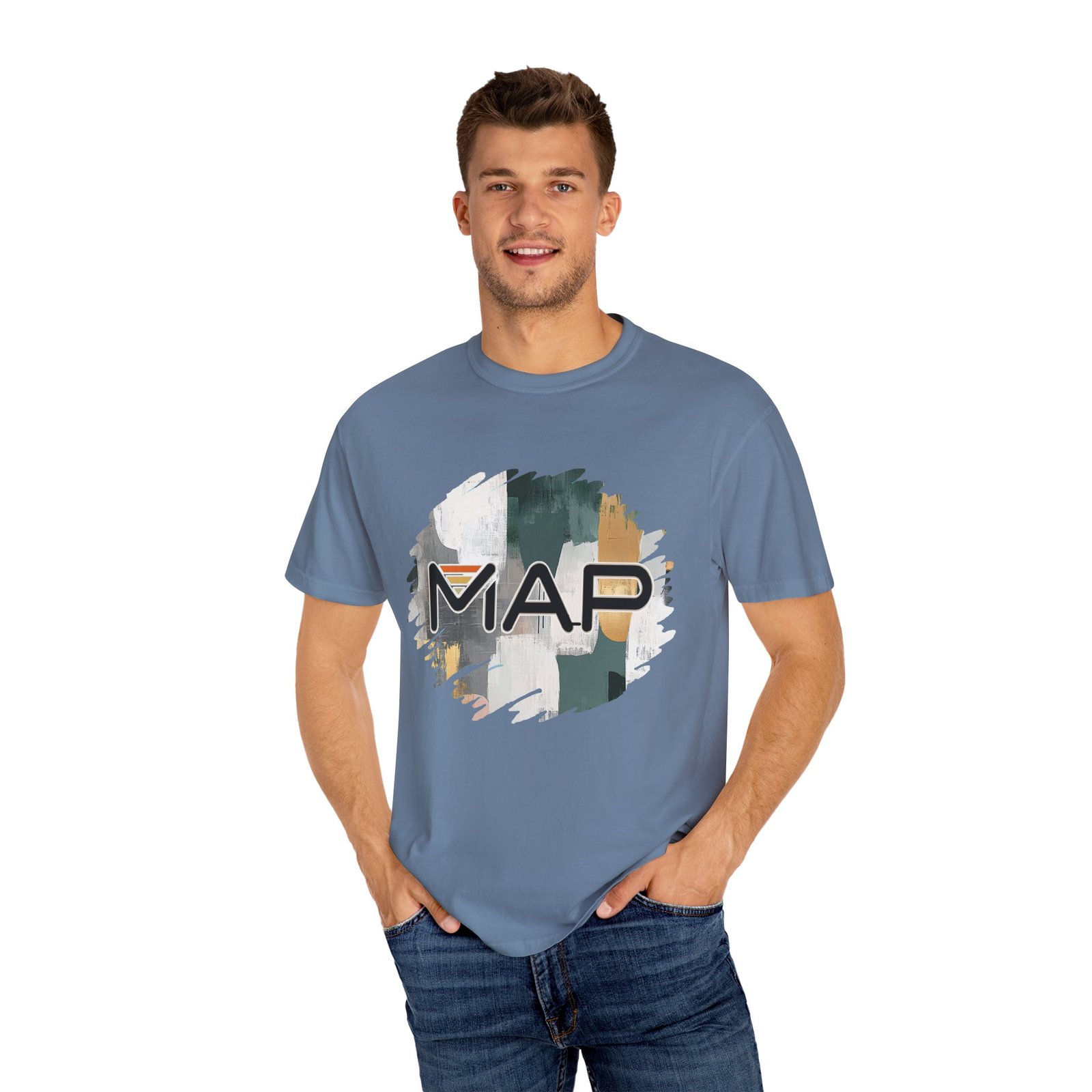 Map-Inspired Unisex Garment-Dyed T-Shirt for Travel Lovers, Casual Wear, Gifts, Outdoor Adventures, Wanderlust Fashion - Image 28