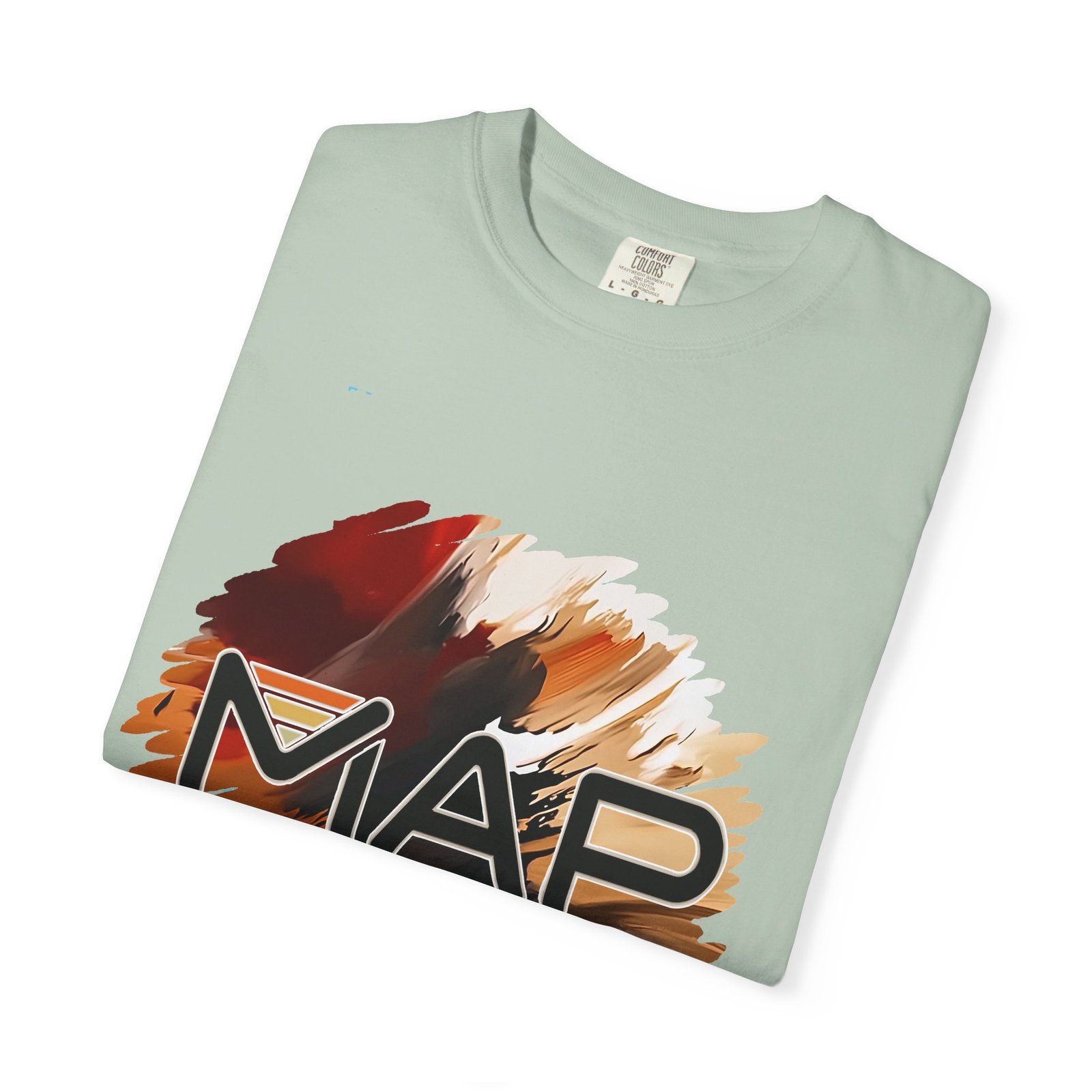 Garment-Dyed T-Shirt with Abstract Map Design, Casual Tee for Travel Lovers, Unisex Fashion, Perfect Gift for Adventurers, Graphic Tee - Image 31