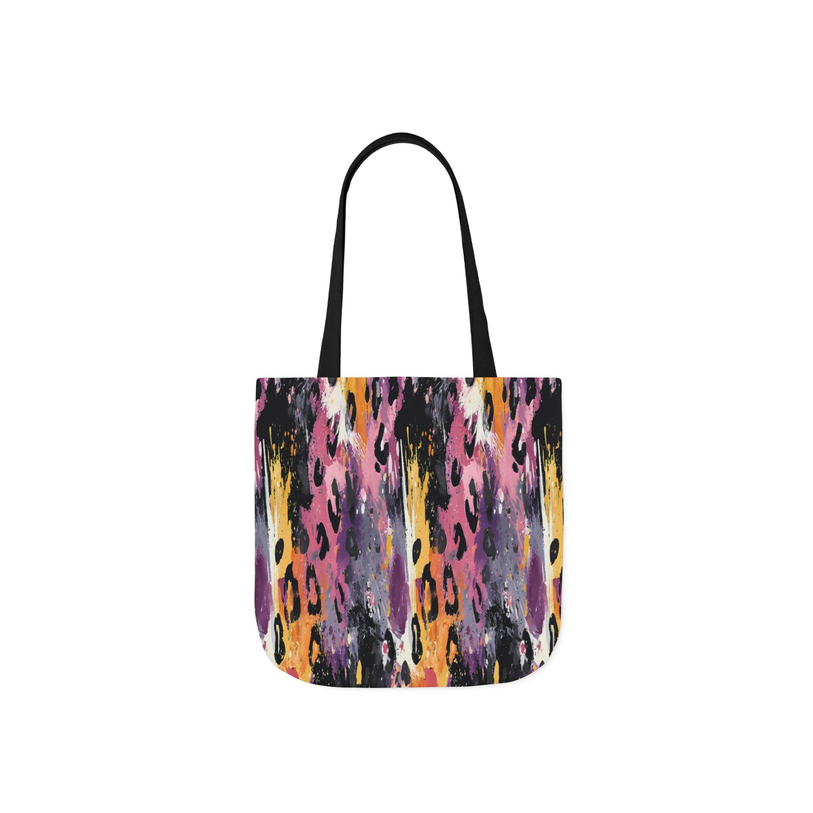 Vibrant Leopard Print Canvas Tote Bag, Colorful Shopping Bag, Stylish Everyday Tote, Eco-Friendly Gift, Beach or Grocery Bag - Image 5