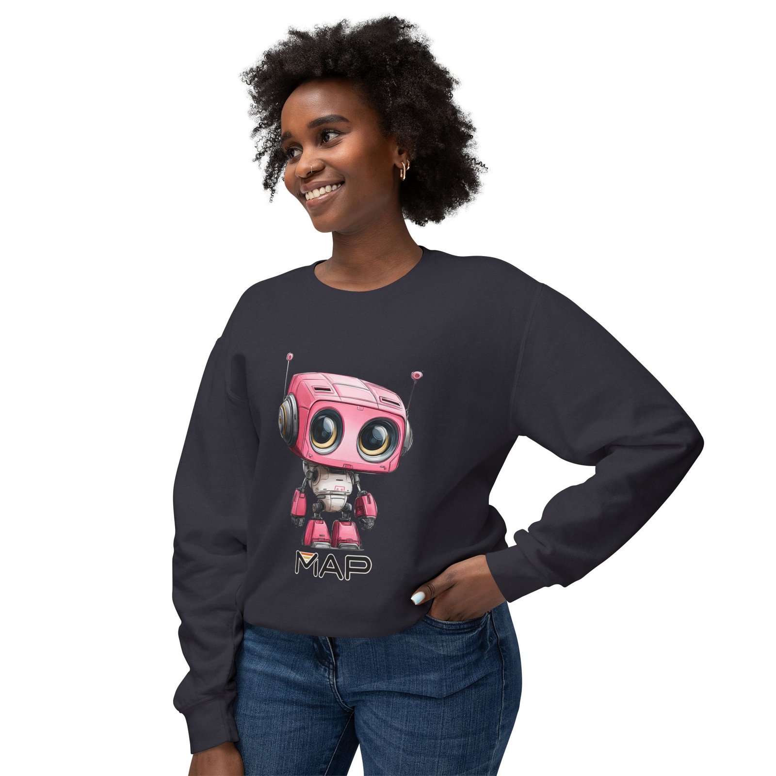 Cute Robot Graphic Sweatshirt, Perfect for Gifts, Casual Wear, Tech Lovers, Fun Hoodie for Friends, Unique Christmas Apparel - Image 39