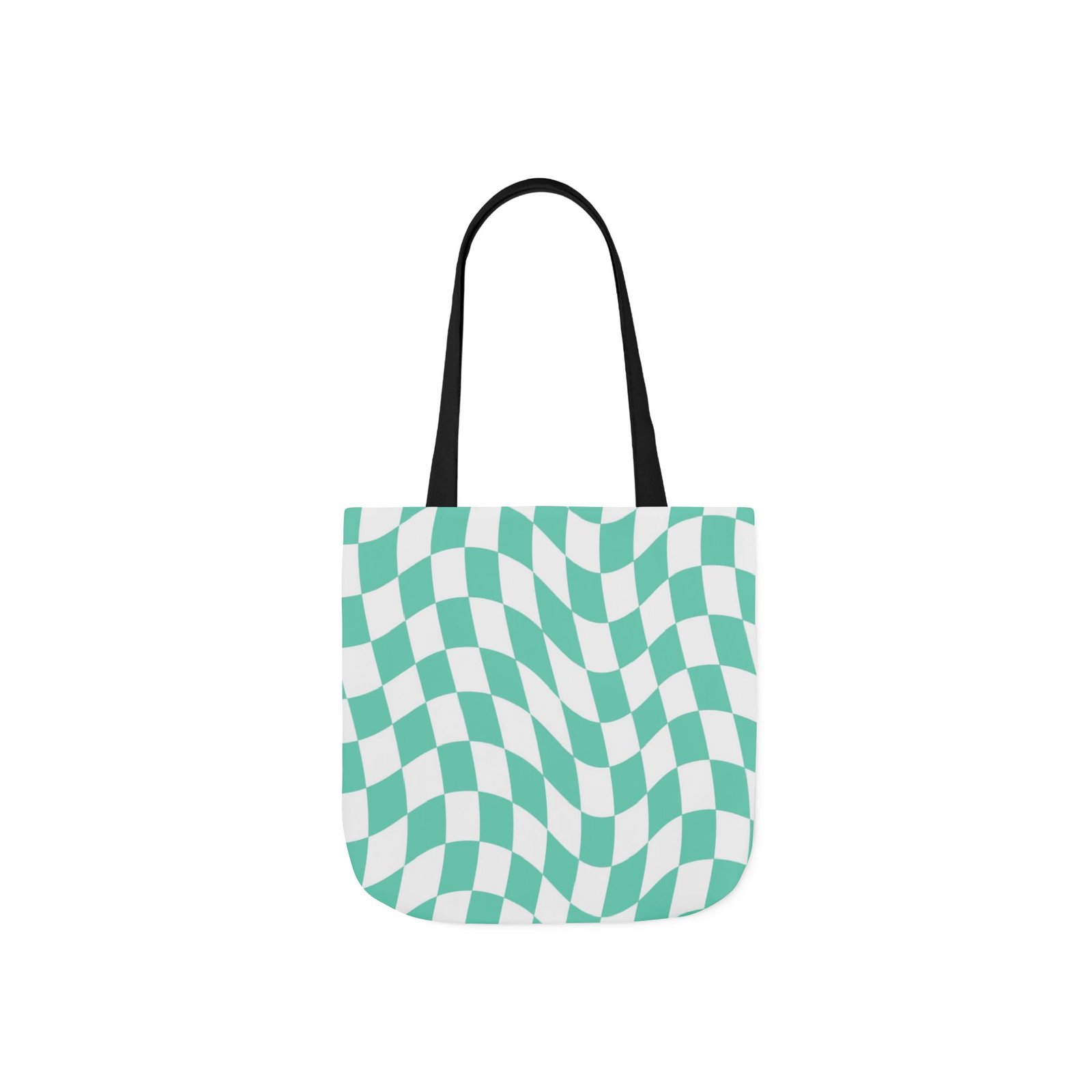 Trendy Checkered Canvas Tote Bag with 5-Color Straps, Eco-Friendly Shopping Bag, Stylish Beach Bag, Fashionable Gym Tote, Unique Gift Idea - Image 5