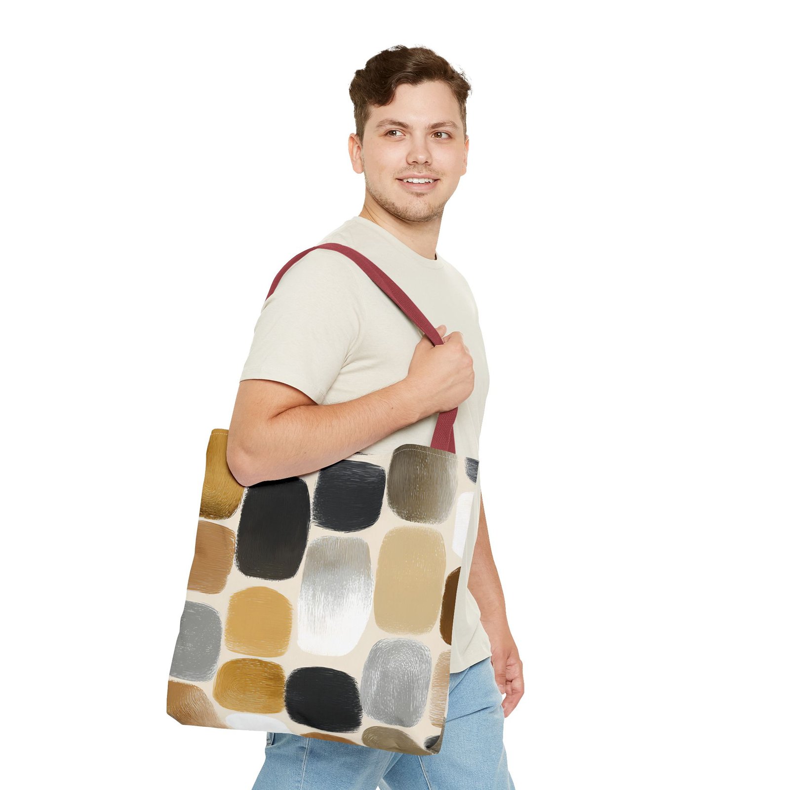 Chic Abstract Tote Bag, Stylish Reusable Shopping Bag, Fashionable Handbag for Everyday Use, Eco-Friendly Gift, Minimalist Tote - Image 23