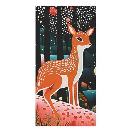 Whimsical Forest Fawn Mink-Cotton Towel - Cozy Bath Towel for Nature Lovers, Eco-Friendly Gift, Bohemian Home Décor, Poolside Accessory