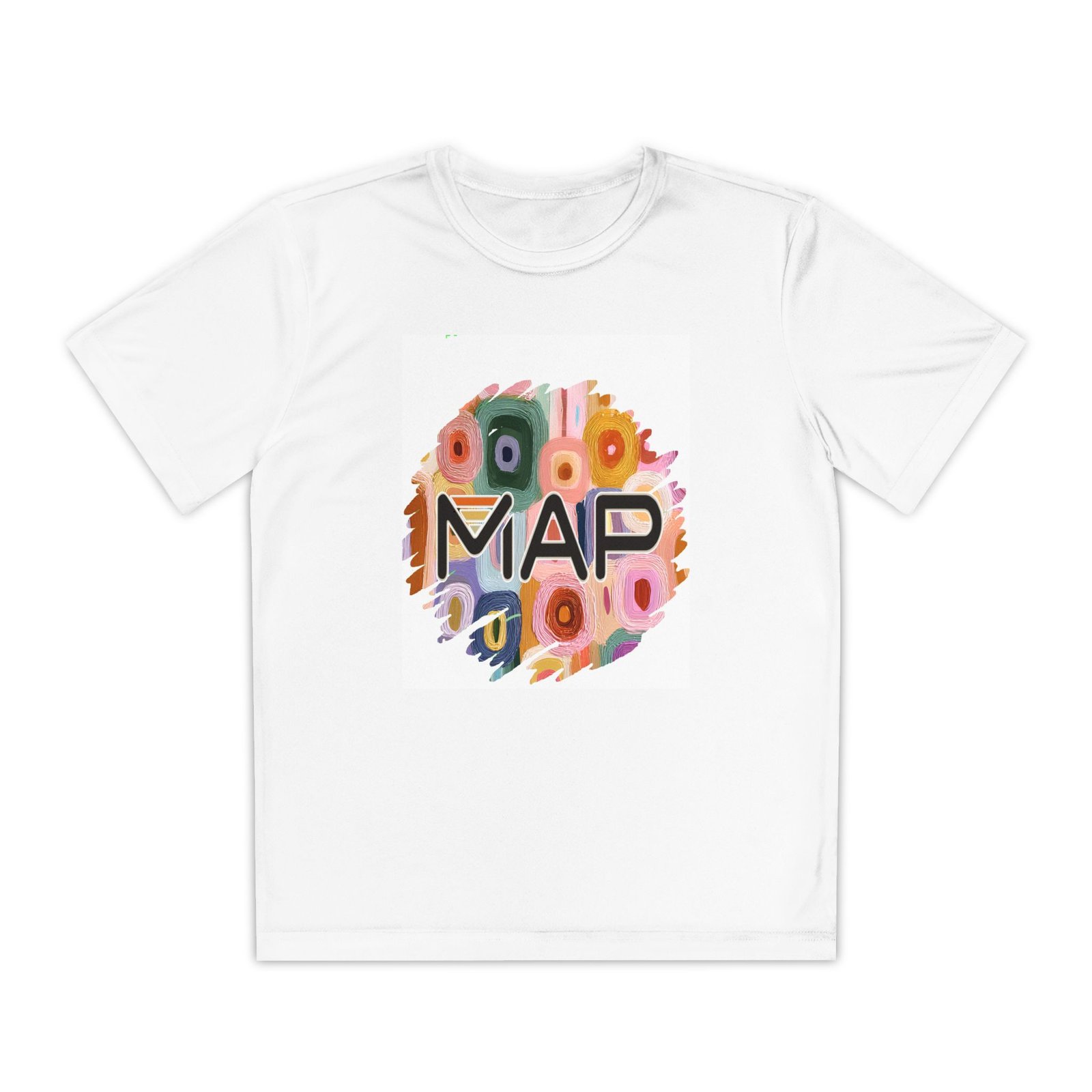 Youth Competitor Tee - Colorful Map Design, Unisex Kids T-Shirt, Perfect for Active Youth, Birthday Gift, Summer Casual Wear