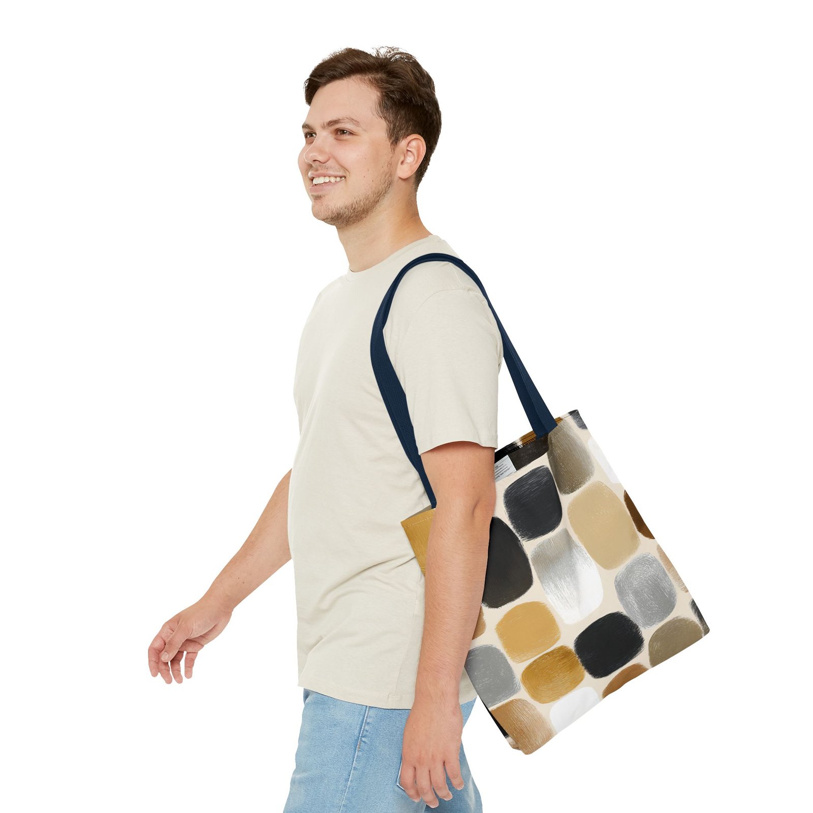 Chic Abstract Tote Bag, Stylish Reusable Shopping Bag, Fashionable Handbag for Everyday Use, Eco-Friendly Gift, Minimalist Tote - Image 55