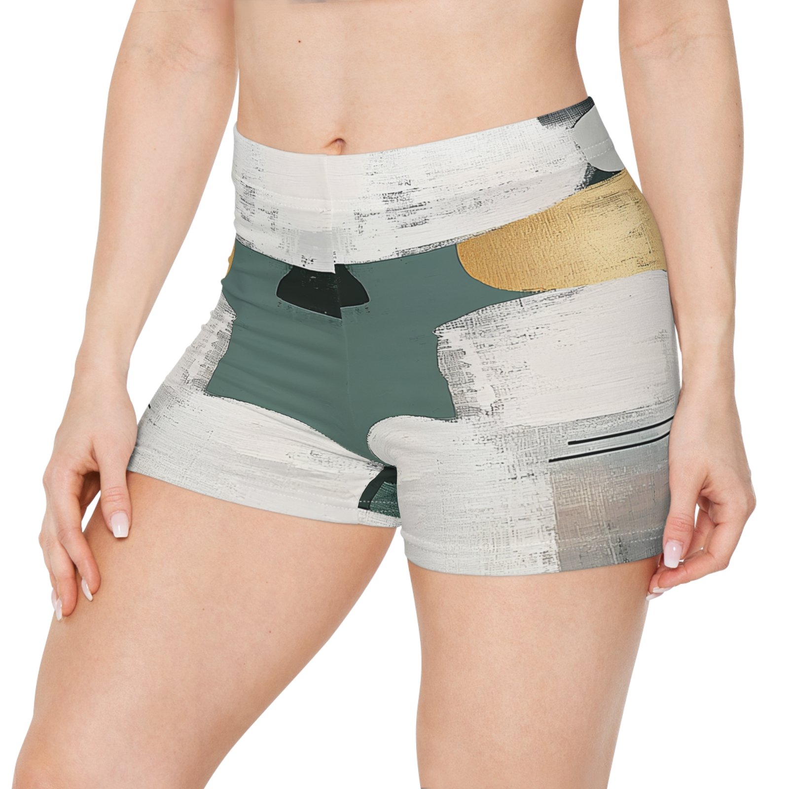 Abstract Women's Shorts, Summer Loungewear, Casual Activewear, Beach Essentials, Gift for Her, Bohemian Style - Image 3