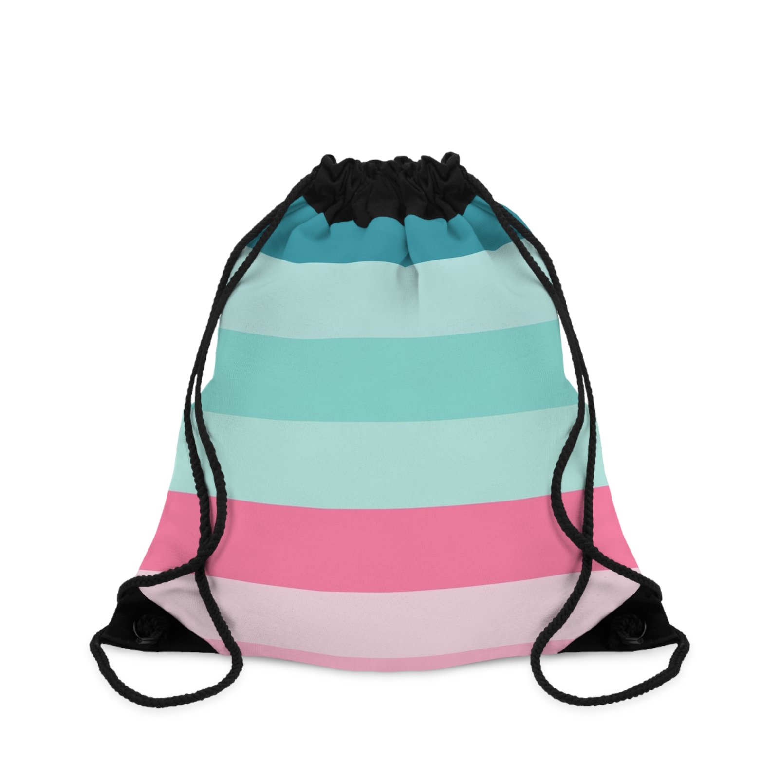 Colorful Striped Drawstring Bag - Stylish Gym Sack, Beach Tote, Travel Organizer, Gift for Her, Casual Backpack - Image 3