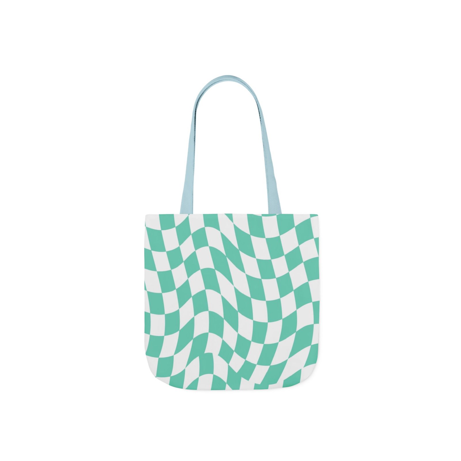 Trendy Checkered Canvas Tote Bag with 5-Color Straps, Eco-Friendly Shopping Bag, Stylish Beach Bag, Fashionable Gym Tote, Unique Gift Idea - Image 11