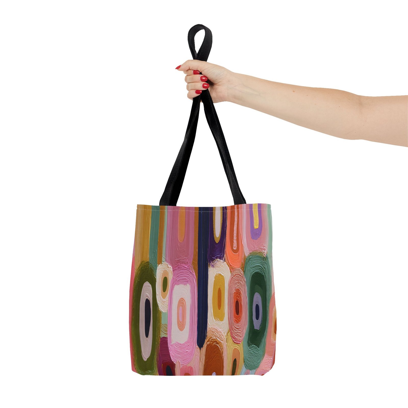 Colorful Abstract Tote Bag, Chic Handbag for Everyday Use, Stylish Beach Tote, Perfect Gift for Art Lovers, Travel Accessory - Image 4