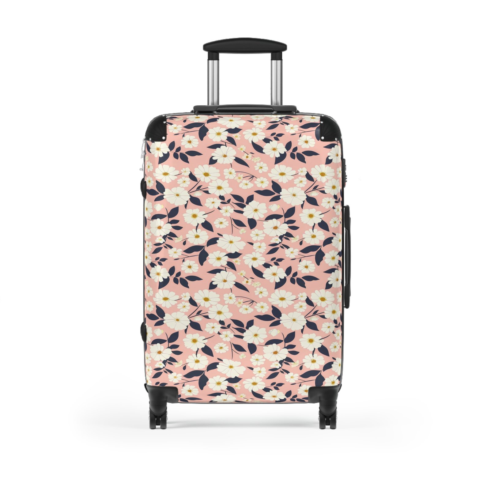 Flower Print Suitcase - Stylish Luggage for Traveling, Floral Luggage Case, Travel Accessory, Vacation Bag, Perfect for Holiday Trips - Image 5