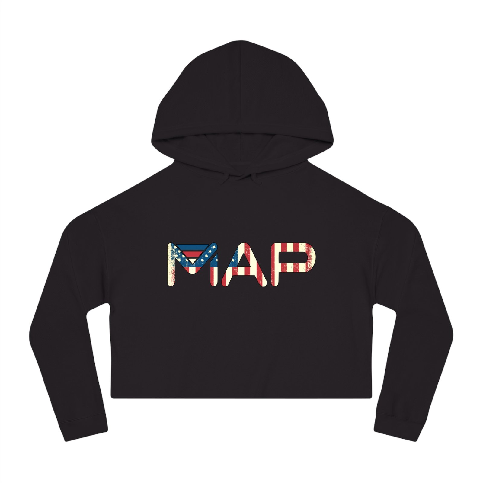 Cropped Hooded Sweatshirt with MAP Design | Stylish Women’s Casual Wear | Perfect for Travel, Summer Days, Gifts - Image 22