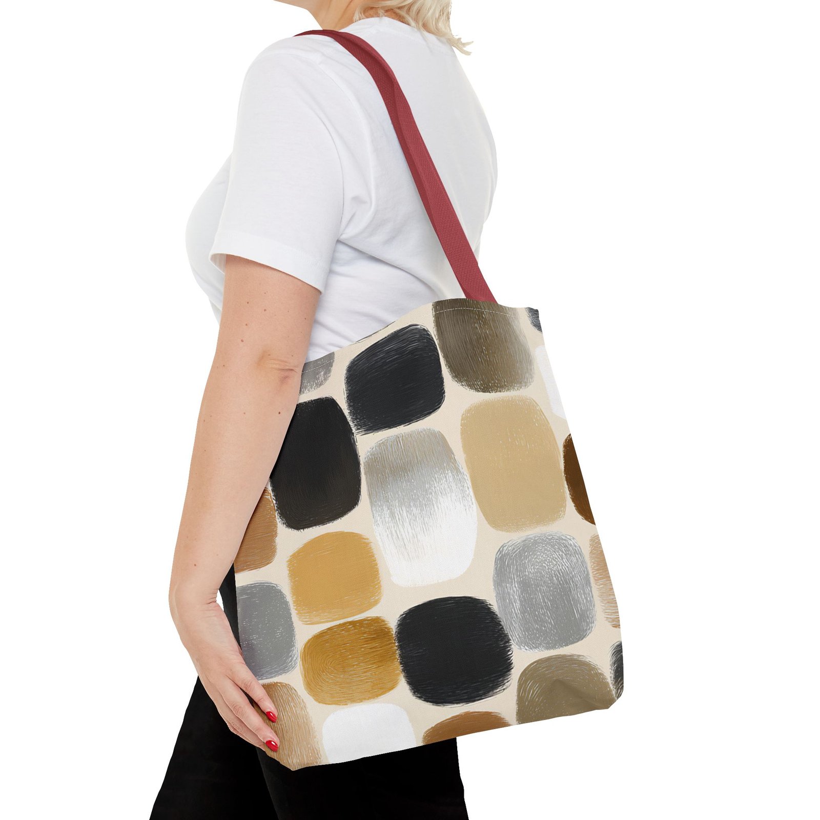 Chic Abstract Tote Bag, Stylish Reusable Shopping Bag, Fashionable Handbag for Everyday Use, Eco-Friendly Gift, Minimalist Tote - Image 20