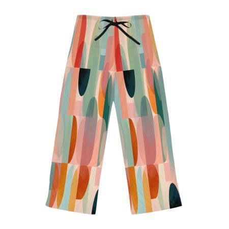 Colorful Abstract Women's Pajama Pants, Cozy Loungewear, Boho Sleep Bottoms, Ideal for Gifts and Relaxation, Trendy Sleepwear
