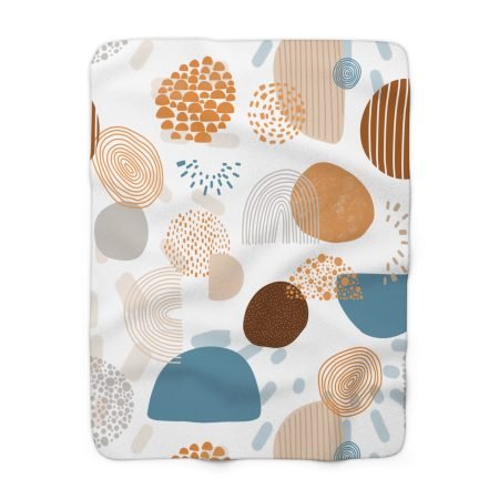 Cozy Earth Tone Sherpa Fleece Blanket | Soft Throw for Home Decor, Relaxation, Gift Idea, Modern Minimalist Style, Cozy Living