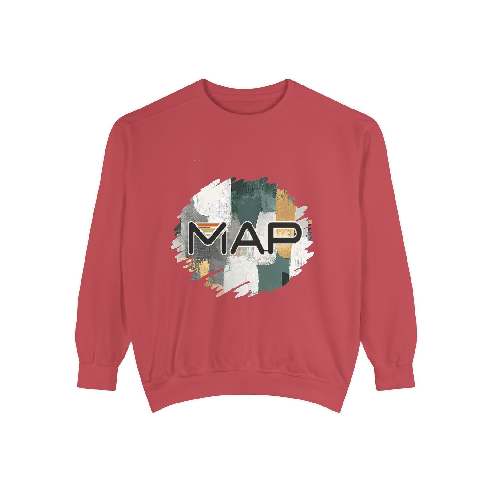 Map-Inspired Unisex Garment-Dyed Sweatshirt, Cozy Crew Neck, Soft Fashion Layer, Everyday Wear, Gift for Travel Lovers - Image 53