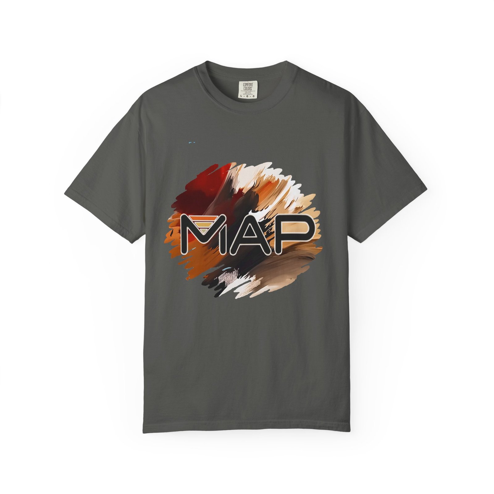 Garment-Dyed T-Shirt with Abstract Map Design, Casual Tee for Travel Lovers, Unisex Fashion, Perfect Gift for Adventurers, Graphic Tee - Image 17
