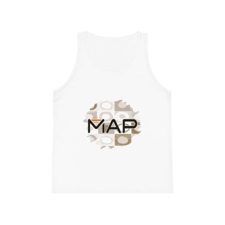 Stylish Kid's Jersey Tank Top, Cool Summer Apparel, Kids Sportswear, Birthday Gift, Trendy Summer Top, MAP Design
