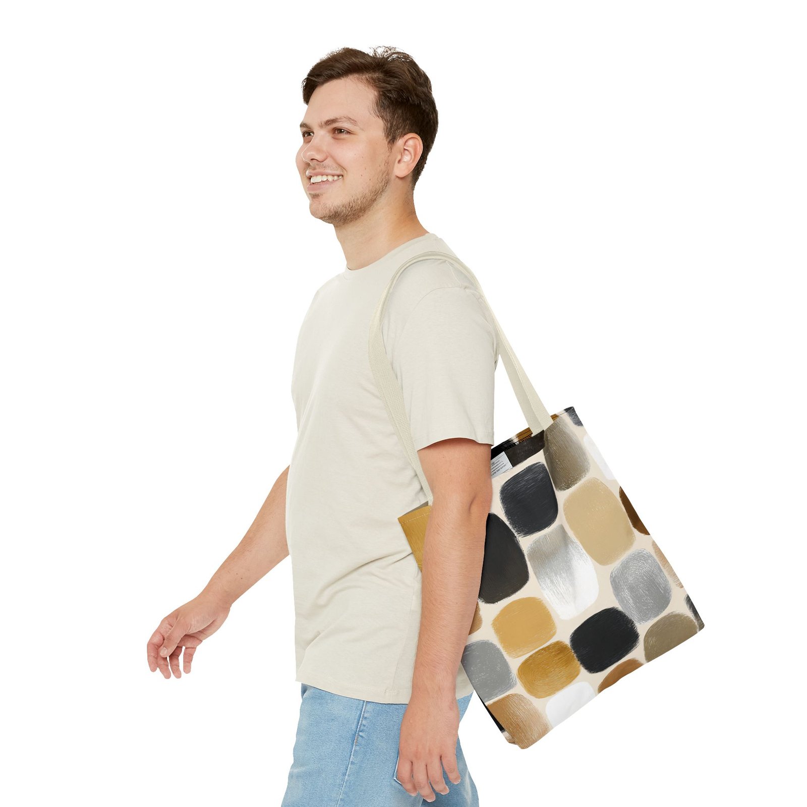 Chic Abstract Tote Bag, Stylish Reusable Shopping Bag, Fashionable Handbag for Everyday Use, Eco-Friendly Gift, Minimalist Tote - Image 43