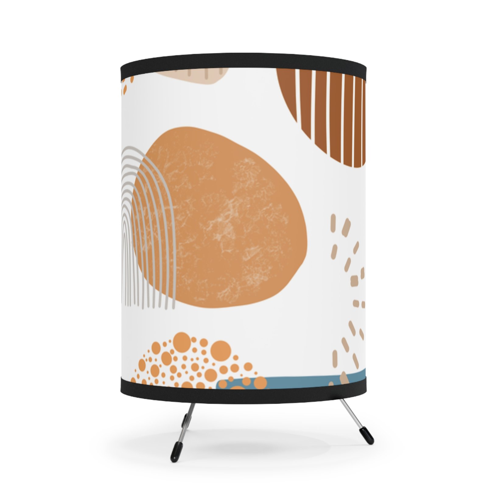 Chic Tripod Lamp | Modern Home Decor, Boho Lighting, Unique Gift, Art-Printed Shade, Living Room Accent - Image 4