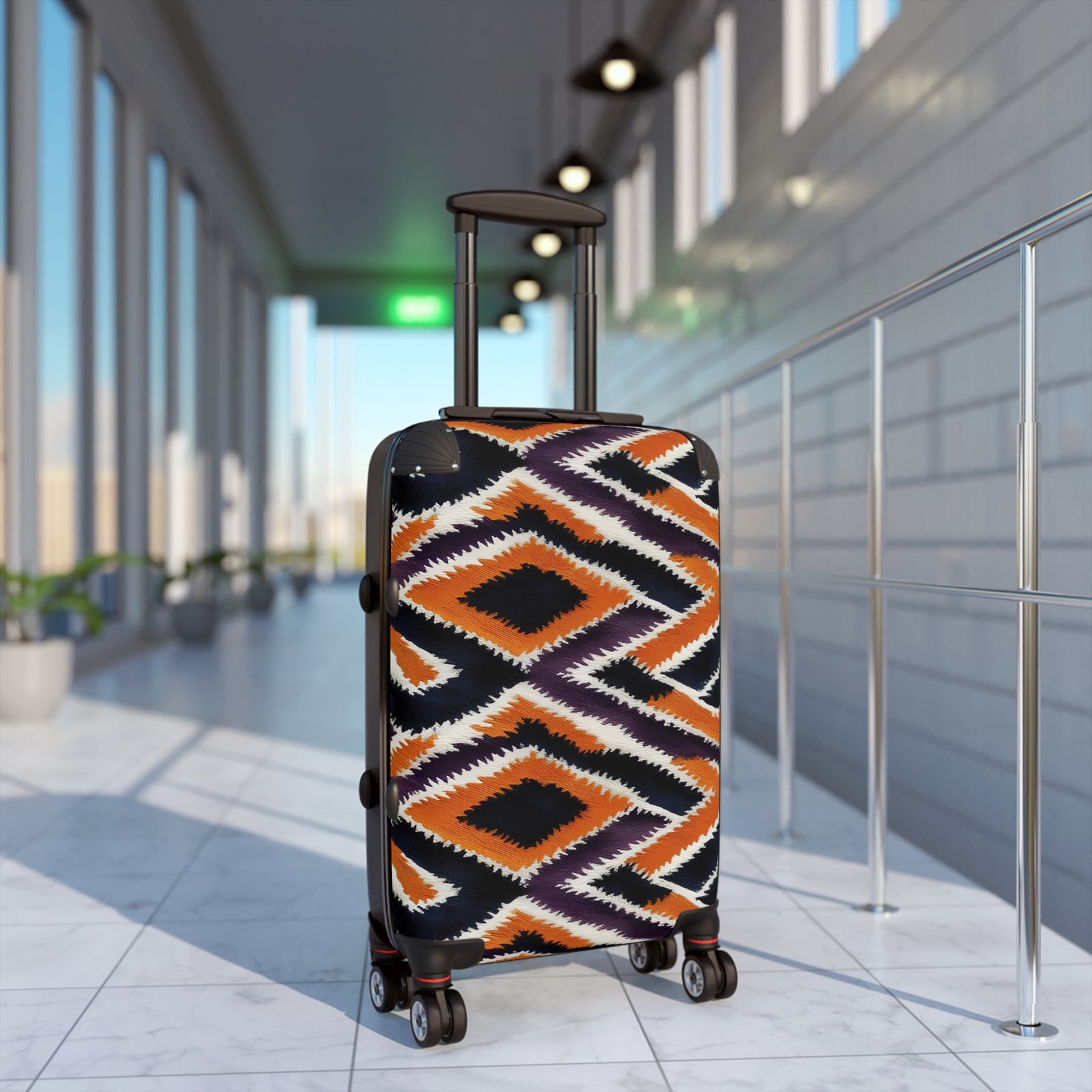 Patterned Suitcase for Stylish Travelers, Carry-On Luggage, Trendy Travel Bag, Unique Travel Gear, Vacation Essentials, Gift for Adventurers - Image 3