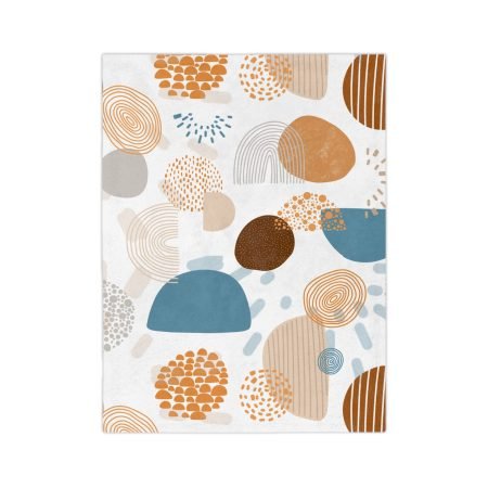 Cozy Abstract Velveteen Blanket | Soft Microfiber Throw for Home Decor, Gift for Housewarming, Wedding, or Holidays, Colorful Pattern [...]