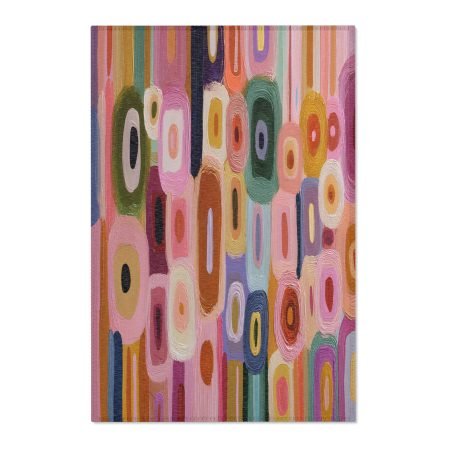 Colorful Abstract Area Rug - Boho Home Decor, Soft Living Room Mat, Unique Bedroom Accent, Modern Floor Covering, Vibrant Design