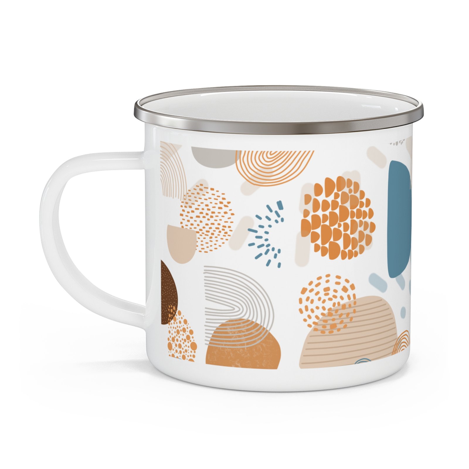 Modern Boho Enamel Camping Mug, Outdoor Mug, Adventure Coffee Cup, Campfire Mug, Unique Gift for Hikers, Nature Lovers - Image 3