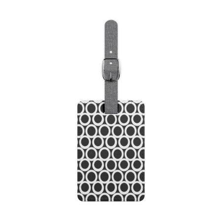 Chic Travel Luggage Tag for Jet Setters, Stylish Baggage Identifier, Gift for Travelers, Airport Essentials, Black and White Design
