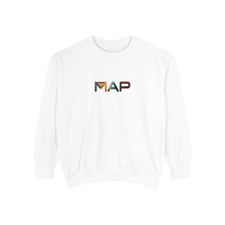 Colorful Map Unisex Garment-Dyed Sweatshirt, Cozy Pullover for Travel Lovers, Adventure Sweatshirt, Gift for Wanderlust, Unique Travel [...]