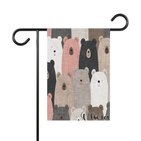 Cozy Bear Garden Banner, Cute House Decor, Outdoor Sign, Welcoming Flag, Animal Decor for Home, Gift for Nature Lovers, Seasonal Decoration