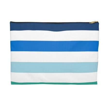 Ocean Vibe Accessory Pouch | Striped Makeup Bag, Travel Organizer, Cute Gift for Beach Lovers, Summer Fun, Pens & Pencils Holder