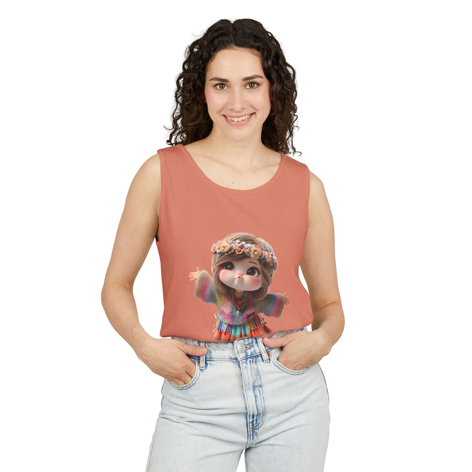 Vibrant Graphic Tank Top with MAP Design, Casual Summer Wear, Gift for Music Lovers, Festival Outfits, Feminine Style - Image 15