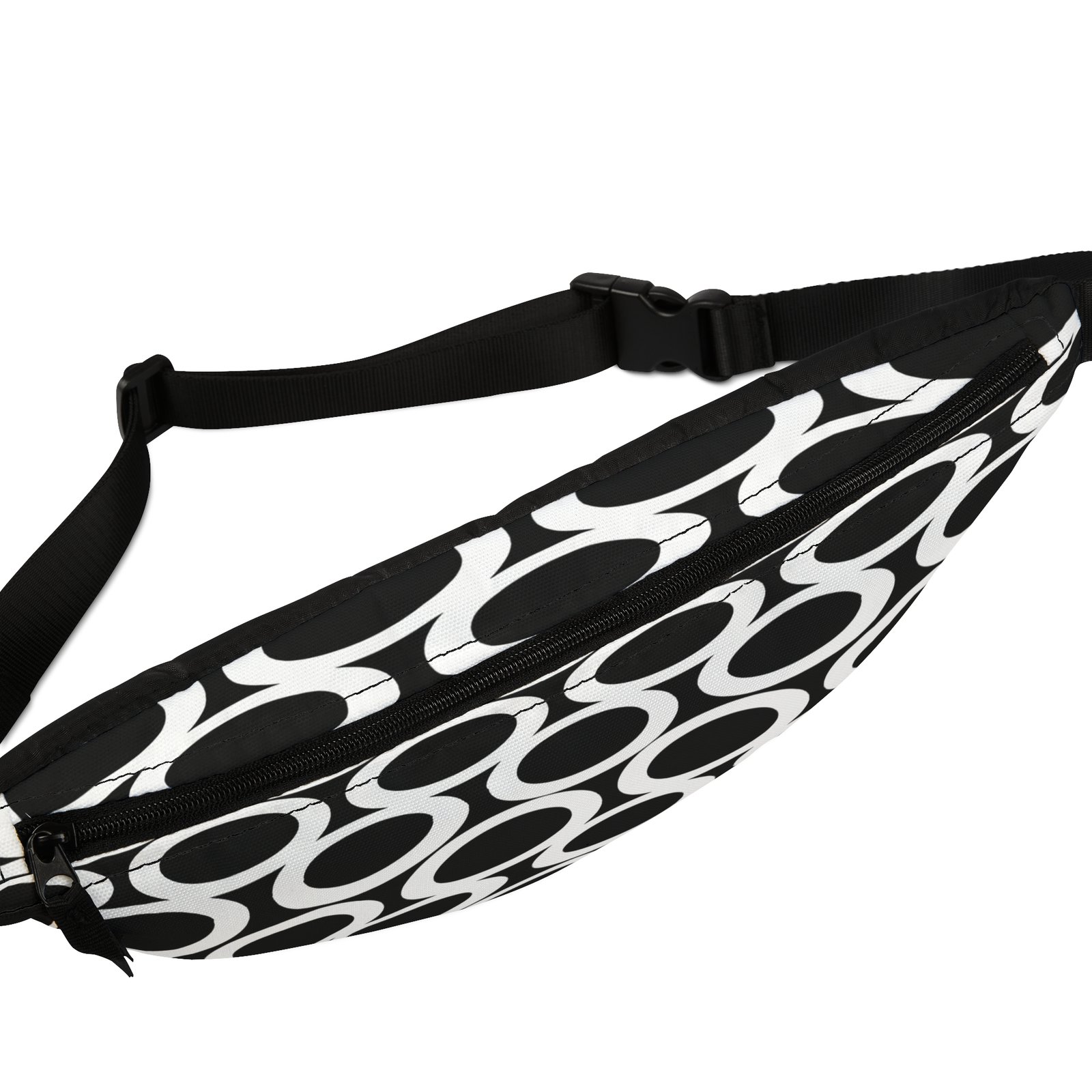 Trendy Black and White Fanny Pack, Chic Belt Bag for Festivals, Travel, Everyday Use, Stylish Accessory, Gift for Her - Image 2