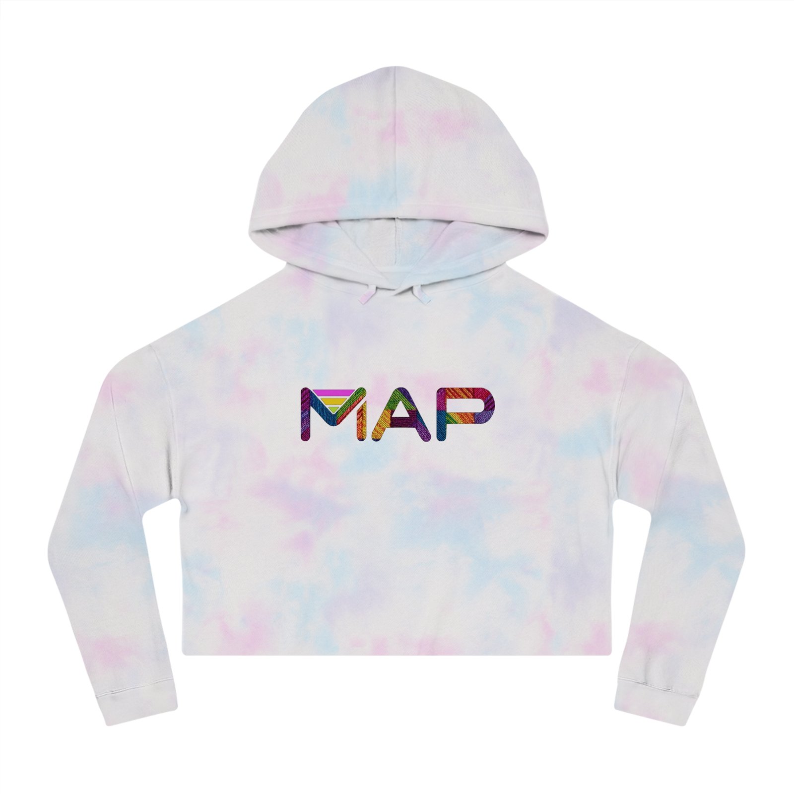 Colorful MAP Cropped Hoodie, Trendy Hooded Sweatshirt for Women, Cozy Fashion, Casual Wear, Gift for Friends - Image 7
