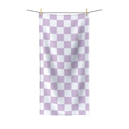 Chic Checkerboard Polycotton Towel, Trendy Beach Towel, Stylish Bath Towel, Gift for Her, Summer Vibes, Home Decor