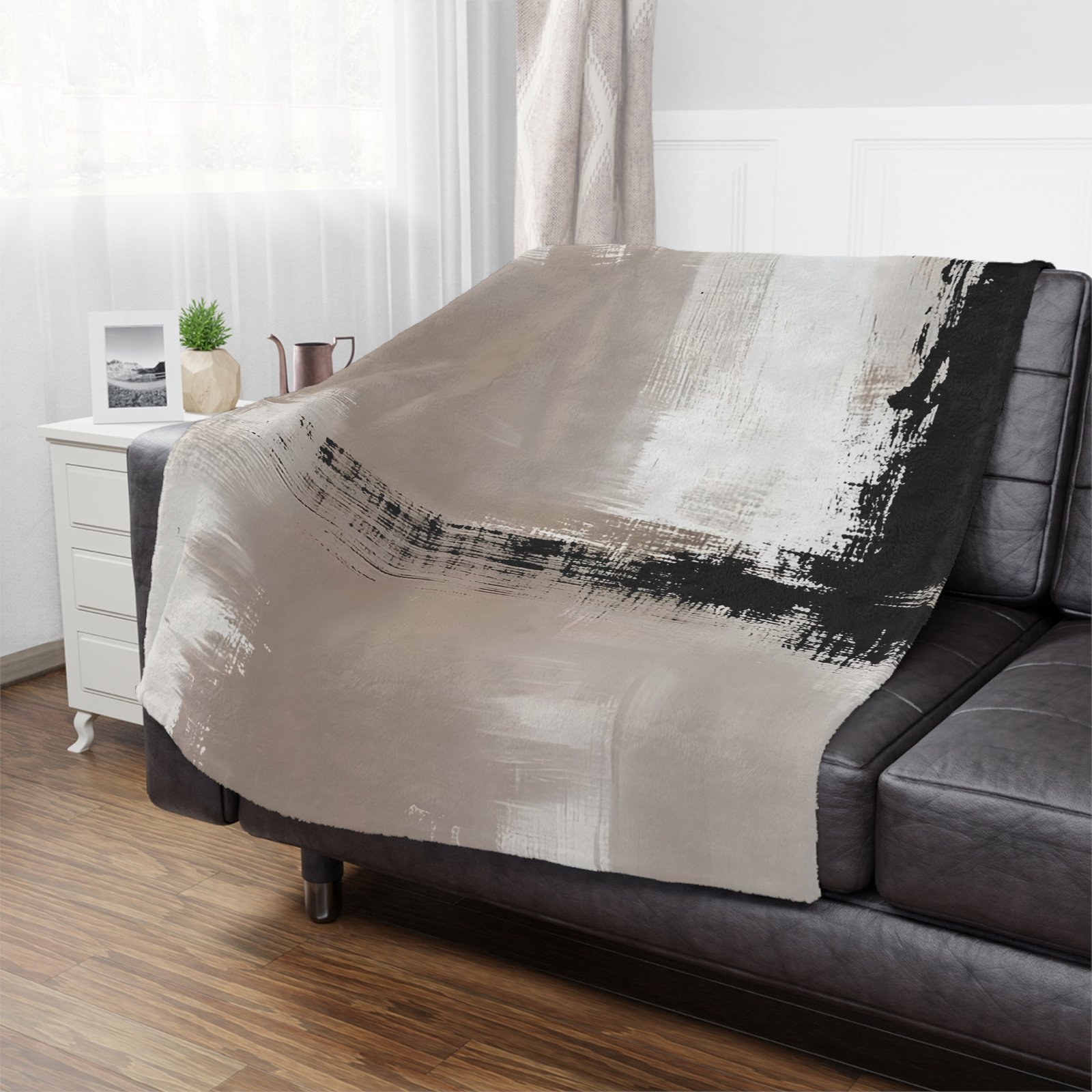 Modern Abstract Minky Blanket - Cozy Throw for Home Decor, Comfort Gift, Nursery Blanket, Stylish Soft Bedding, Minimalist Decor - Image 8