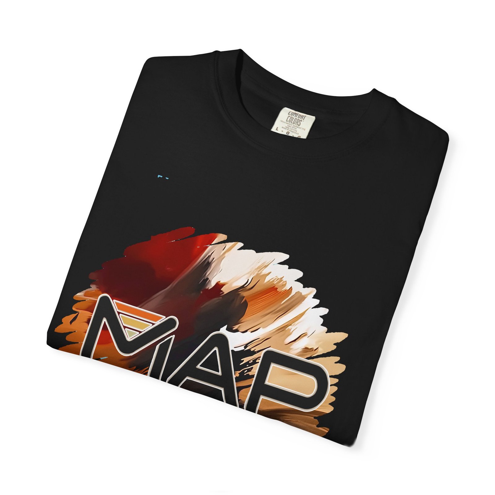 Garment-Dyed T-Shirt with Abstract Map Design, Casual Tee for Travel Lovers, Unisex Fashion, Perfect Gift for Adventurers, Graphic Tee - Image 43