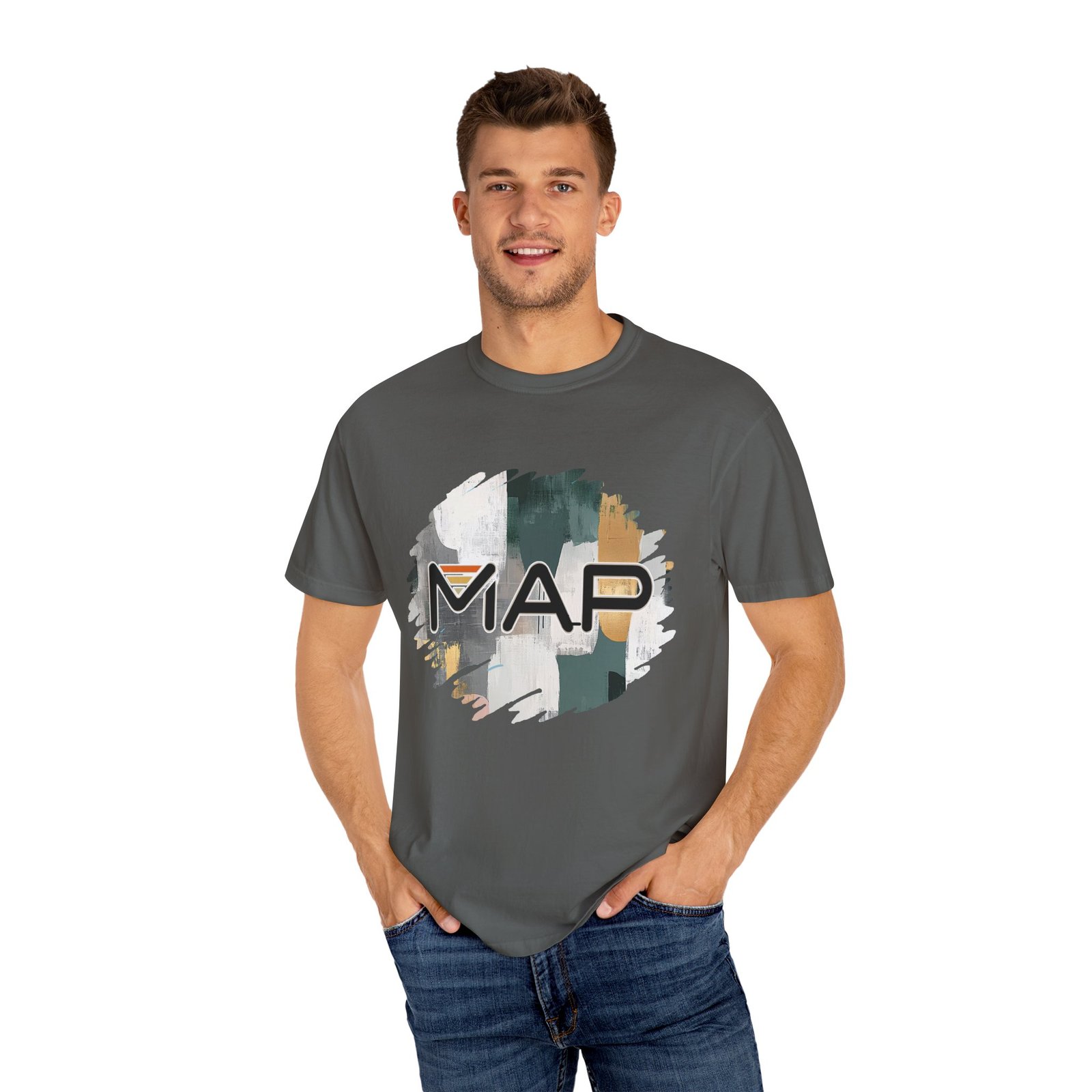 Map-Inspired Unisex Garment-Dyed T-Shirt for Travel Lovers, Casual Wear, Gifts, Outdoor Adventures, Wanderlust Fashion - Image 16