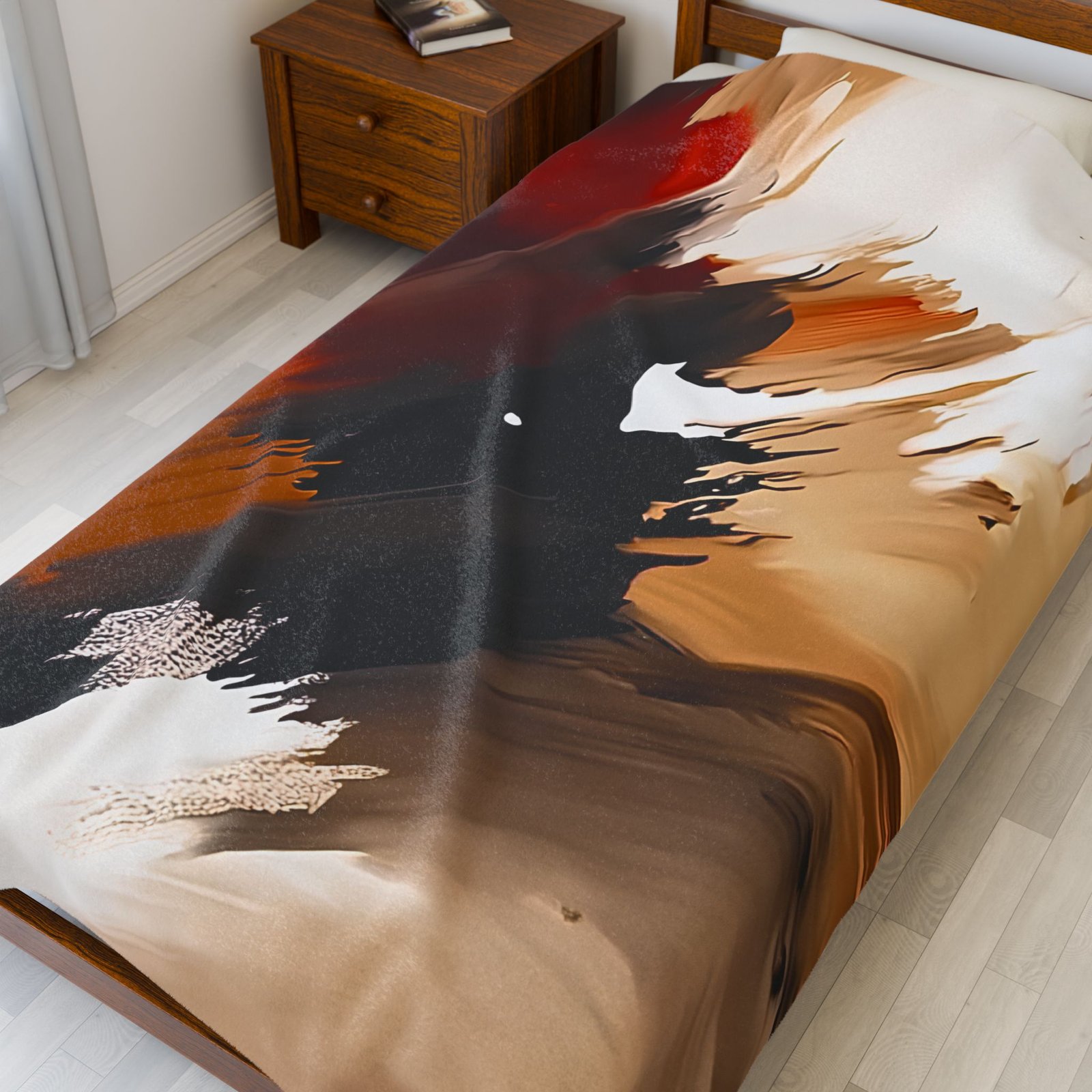 Cozy Velveteen Plush Blanket with Abstract Art, Soft Throw Blanket, Home Decor, Gift for Her, Living Room, Bedroom - Image 7